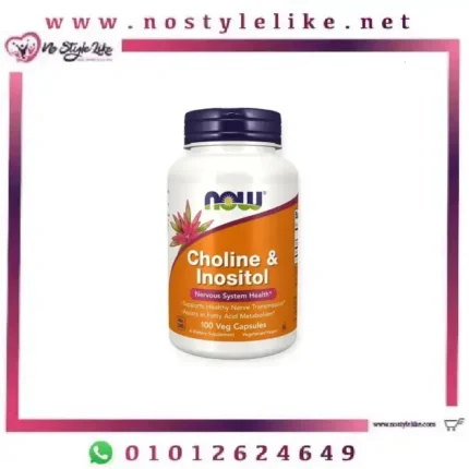 NOW Choline & Inositol 500 mg 100 Capsules مكمل غذائي لدعم صحة الدماغ