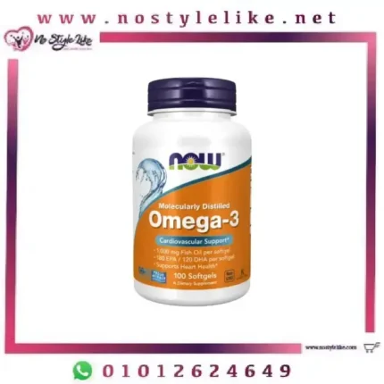 Now Molecularly Distilled Omega-3 Fish Oil 1000 mg 100 Softgels مكمل غذائي لدعم صحة القلب والاوعية الدموية