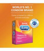 ⁦Durex Pleasure Me Condom Pack of 3, easy on, ribbed and dotted for extra stimulation ديوريكس ماتيوال بليجر 3 ق⁩ - الصورة ⁦4⁩