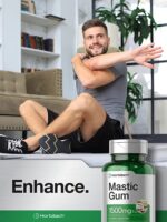 Horbäach Mastic Gum Capsules 1500 mg 100 Count مكمل غذائي من صمغ المستكة