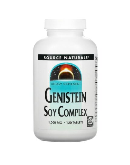  SOURCE NATURALS GENISTEIN SOY COMPLEX 1000MG 120 tablets مكمل الصويا للتخفيف من أعراض سن اليأس