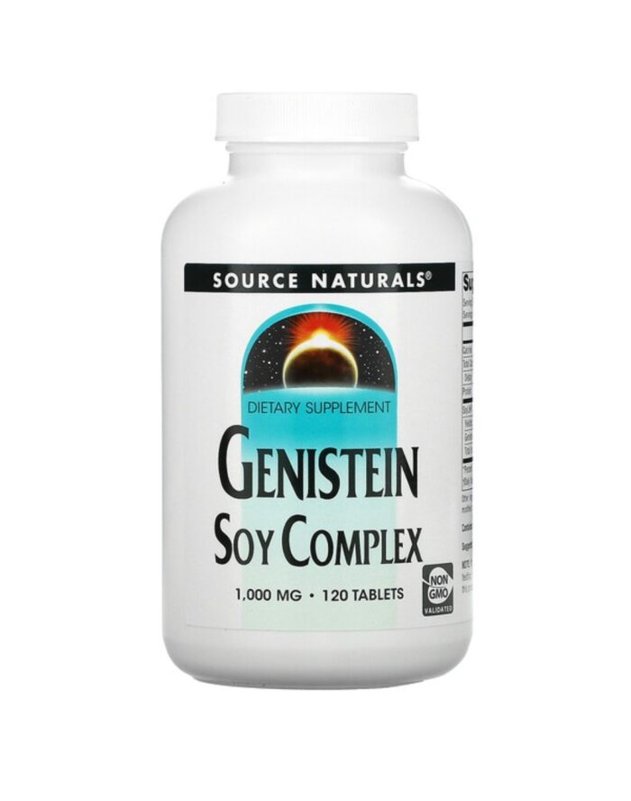  SOURCE NATURALS GENISTEIN SOY COMPLEX 1000MG 120 tablets مكمل الصويا للتخفيف من أعراض سن اليأس