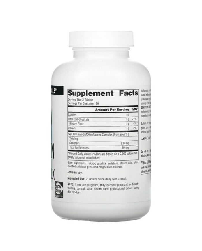  SOURCE NATURALS GENISTEIN SOY COMPLEX 1000MG 120 tablets مكمل الصويا للتخفيف من أعراض سن اليأس