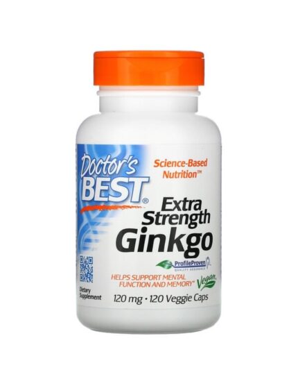 Doctor's Best Ginkgo Extra Strength 120 Mg 120 Capsules مكمل غذائي لتحسين وظائف الدماغ