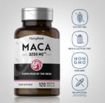 Piping Rock Maca 3200Mg 120 Quick Release Capsules عشبة الماكا لدعم الصحة الجنسية للرجال والنساء