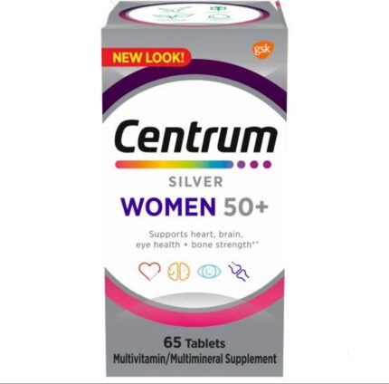 Centrum Silver Multivitamins for Women Over 50, 65 Tablets مكمل غذائي للنساء