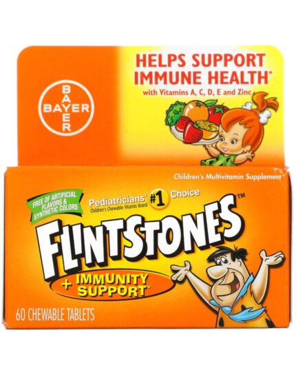Flintstones Chewable Kid Multivitamin Immunity Support 60 Count فيتامينات المناعة المحببة للأطفال
