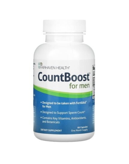 Fairhaven Health CountBoost Men 60 Capsules مكمل غذائي لدعم الخصوبة للرجال
