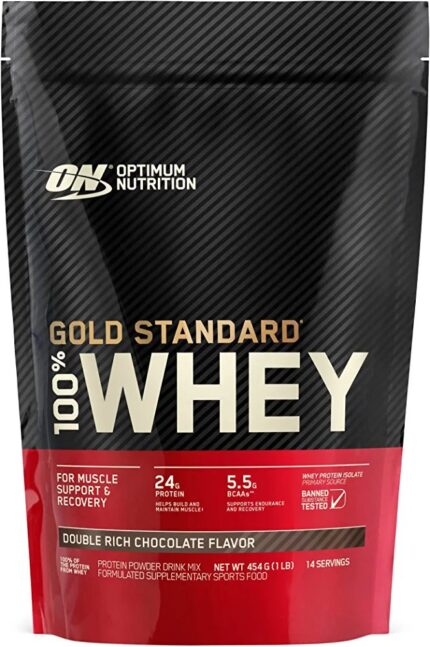 Optimum Nutrition Gold Standard 100% Whey Protein Powder, Double Rich Chocolate