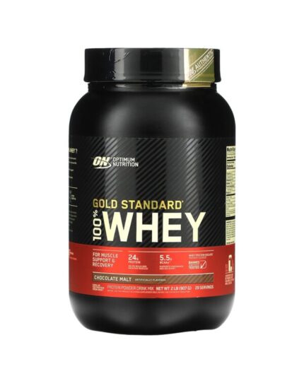 Optimum Nutrition Gold Standard 100% Whey, Chocolate Malt, 2 lb (907 g) مسحوق البروتين بنكهة شعير الشيكولاتة