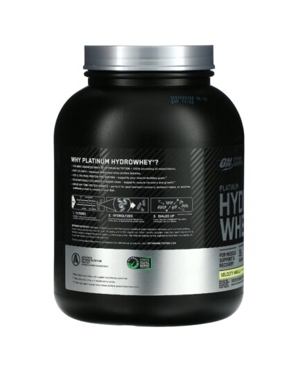 Optimum Nutrition Platinum Hydro Whey, Velocity Vanilla, 3.52 lb (1.6 kg) مسحوق البروتين بنكهة الفانيليا السريعة