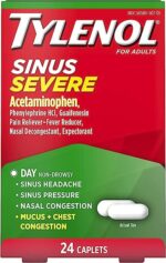 Tylenol Sinus Congestion Pain Severe 24 Caplets لعلاج احتقان الجيوب الأنفية