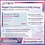 Euthyrox 50 mcg 100 tablets original box