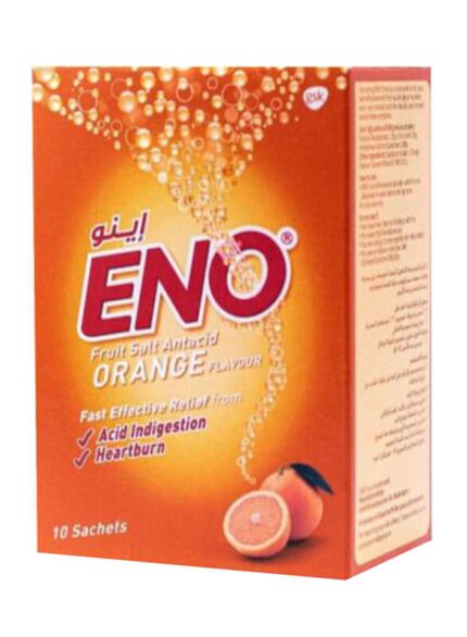 Eno Orange Drink, 10 Sachets x 5g منتج مضاد للحموضة وعلاج حرقة المعدة