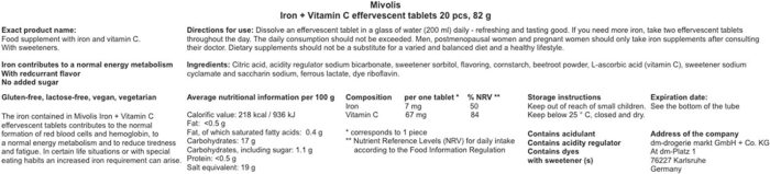 Eisen + Vitamine C