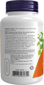 NOW® Cranberry Caps Nutritional Support for Healthy Urinary Tract With Added Vitamin C 100 Veg Capsules كبسولات التوت البري لتعزيز الصحة المناعية