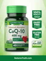 NATURE'S TRUTH Co Q-10 400 mg 40 SOFTGELS لدعم صحة القلب