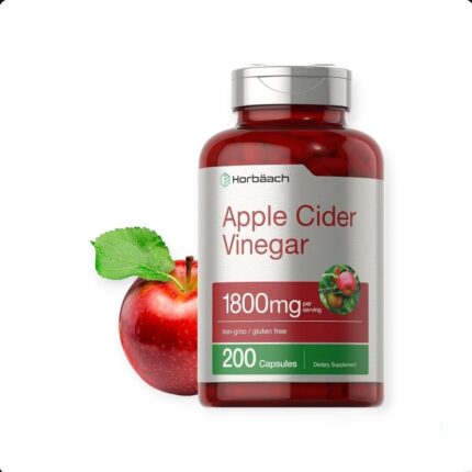 Horbäach Apple Cider Vinegar 1800 mg 200 Capsules مكمل غذائي من خل التفاح