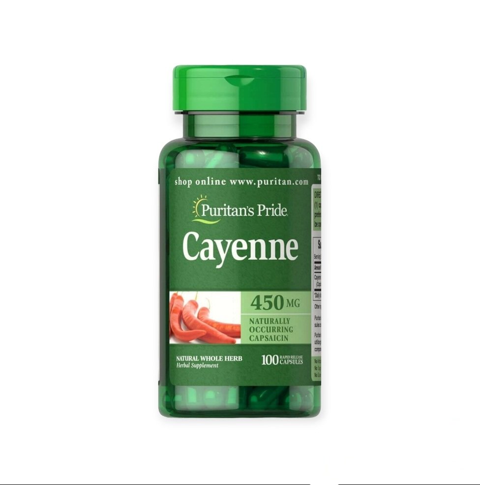 Puritan's Pride Cayenne 450 mg 100 Capsules حبوب الفلفل الأحمر للتخسيس Puritan's Pride Cayenne 450 mg 100 Capsules حبوب الفلفل الأحمر للتخسيس
