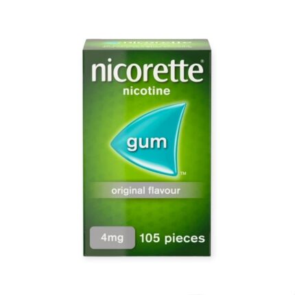 Nicorette ORIGINAL Flavour 4 mg Gum 105 Pieces Nicotine Stop Smoking علكة للإقلاع عن التدخين
