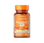 Puritan's Pride Vitamin K-2 50 mcg K2 60 Softgels مكمل غذائي لدعم صحة العظام