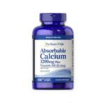 Puritan’s Pride Absorbable Calcum 1200 mg Plus Vitamin D3 25 mcg 100 Softgels