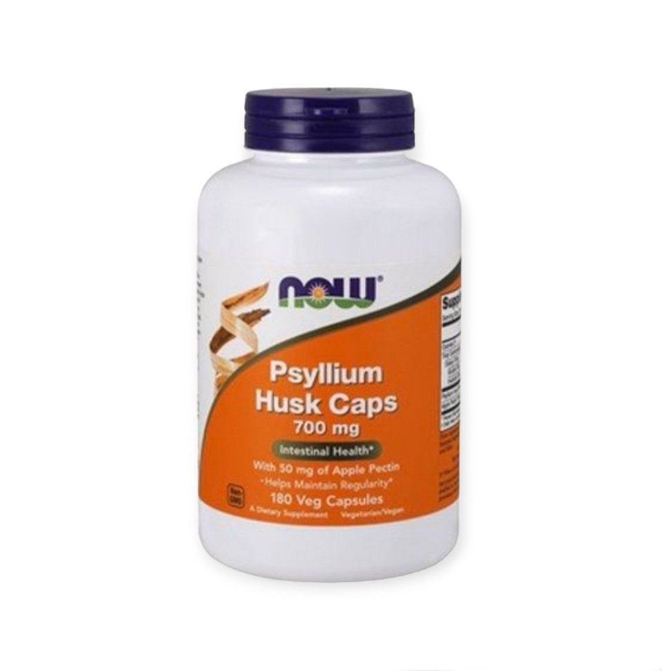 NOW® Psyllium Husk 700 mg Plus Apple Pectin 180 Veg Capsules NOW® Psyllium Husk 700 mg Plus Apple Pectin 180 Veg Capsules