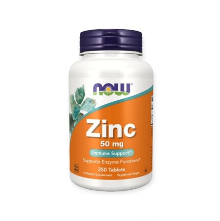 NOW® Zinc 50 mg 250 Tablets الزنك لدعم صحة المناعة