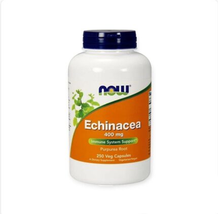 NOW® Echinacea 400 mg 250 Veg Capsules لدعم صحة المناعة