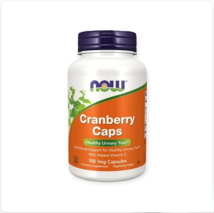 NOW® Cranberry Caps Nutritional Support for Healthy Urinary Tract With Added Vitamin C 100 Veg Capsules كبسولات التوت البري لتعزيز الصحة المناعية