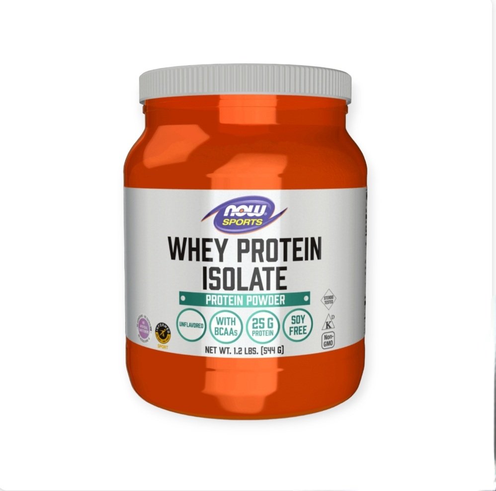 NOW Whey Protein Isolate, Unflavored NET WT 1.2 (5