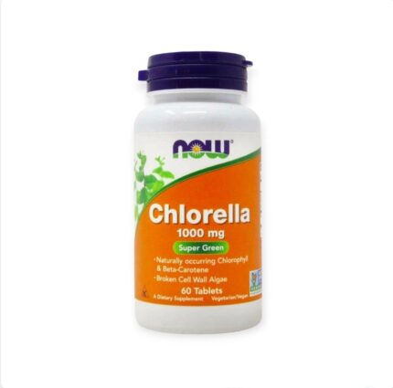 NOW® Chlorella 1000 mg 60 Tablets مكمل غذائي بالخضروات للنباتيين