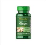 Puritan's Pride Ginger Root 550 mg 100 Capsules لعلاج القيء والغثيان والانتفاخات