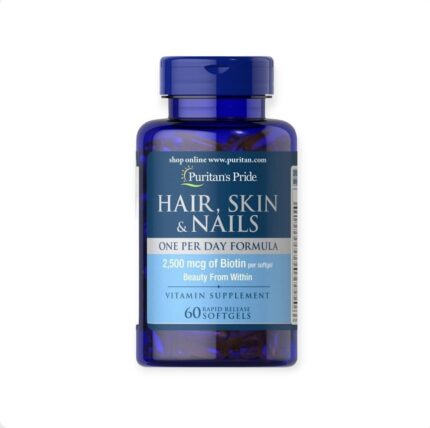 Puritan's Pride Hair Skin&Nails 60 Coated Caplets. لدعم صحة الشعر والجلد والأظافر