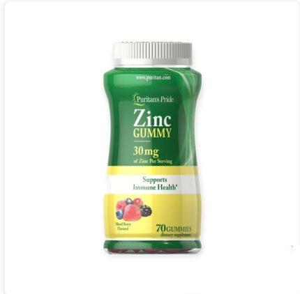 Puritan's Pride Zinc Gummy 30mg Immune System Support 70 ct علكات الزنك بنكهة التوت لدعم نظام المناعة