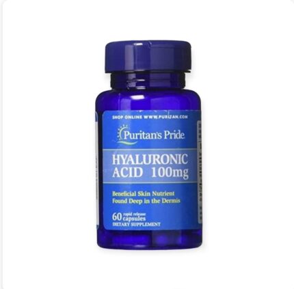 Puritans Pride Hyaluronic Acid 100 mg 60 Capsules كبسولات حمض الهالورونك