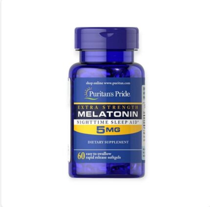 Puritan's Pride Melatonin 5 mg 60 Tablets لعلاج الأرق وأضطراب النوم