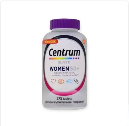 Centrum Silver Women 50+ 275 Tablets فيتامين سنترم لدعم صحة القلب والدماغ والعينين
