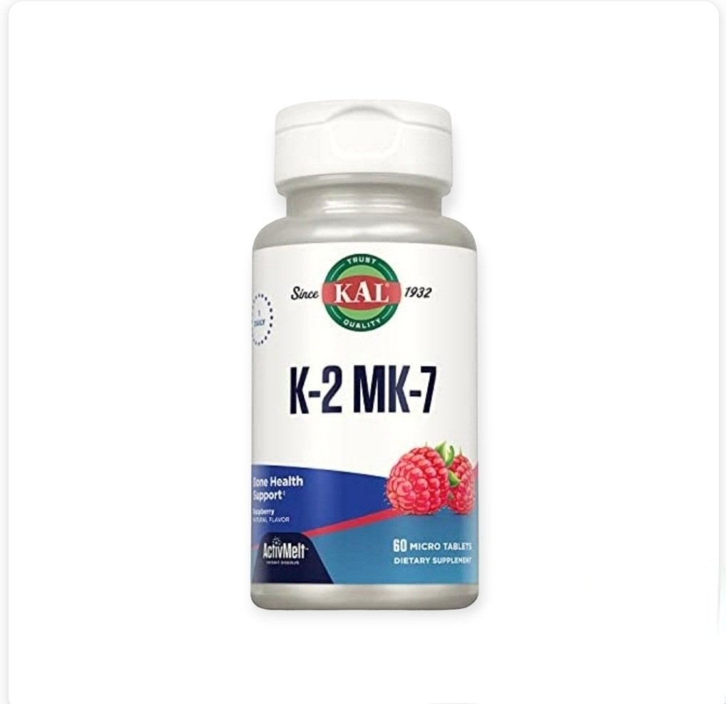KAL Vitamin K2 MK-7 ActivMelt Natural Raspberry Flavor 60 tablets لدعم صحة العظام والقلب KAL Vitamin K2 MK-7 ActivMelt Natural Raspberry Flavor 60 tablets لدعم صحة العظام والقلب