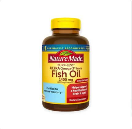 Nature Made BURP-LESS ULTRA Omega-3 from Fish Oil 1400mg 100 Softgels
