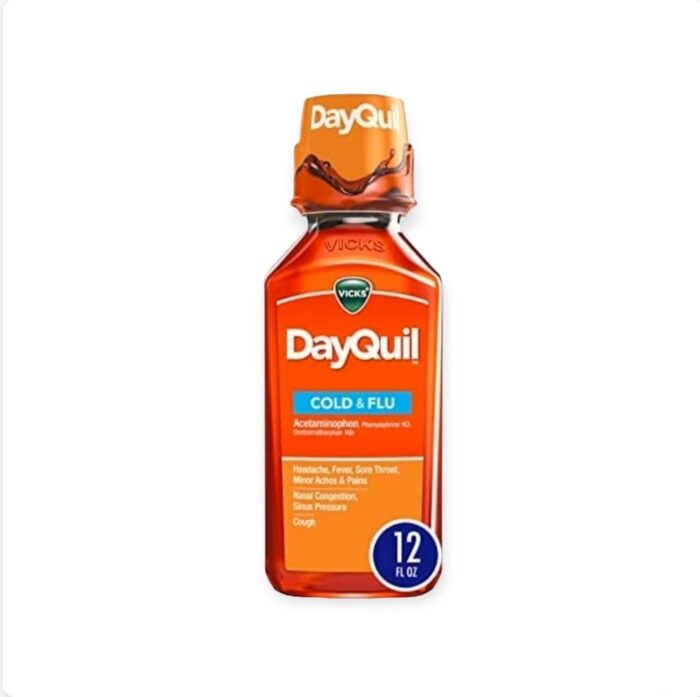 Vicks DayQuil Cold &amp Flu Relief Liquid Acetaminophen  شراب فيكس داي كويل لتخفيف أعراض البرد والإنفلونزا
