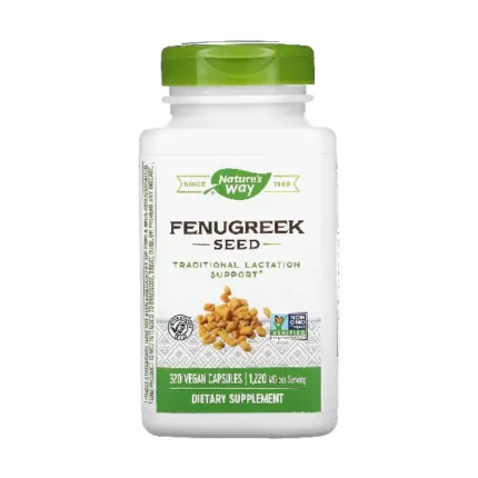 NATURE'S WAY Fenugreek Seed, 610 mg, 320 Vegan Capsules للمرضعات