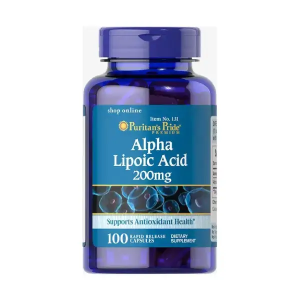 Puritan's Pride® Alpha Lipoic Acid 200 mg 100 Capsulse مكمل حمض ألفا ليبويك
