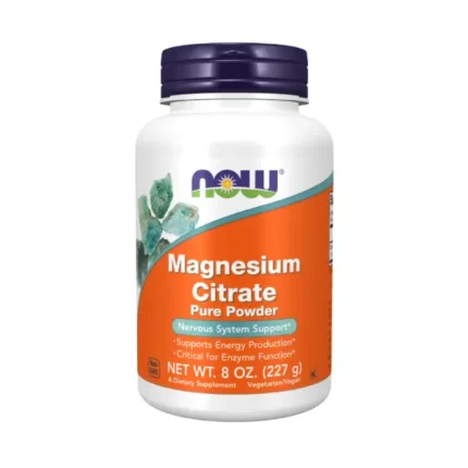 Now Magnesium Citrate Pure Powder 8 OZ A (227) g مكمل سيترات المغنيسيوم