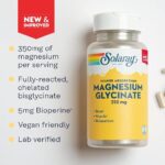 Solaray, High Absorption Magnesium Glycinate, 350mg, 275 Veg Capsules جلايسينات المغنيسيوم عالي الامتصاص
