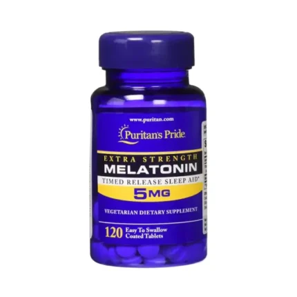 Puritan`s Pride Melatonin 5 mg 120 Tablets ميلاتونين اقراص وداعاً للأرق والإجهاد