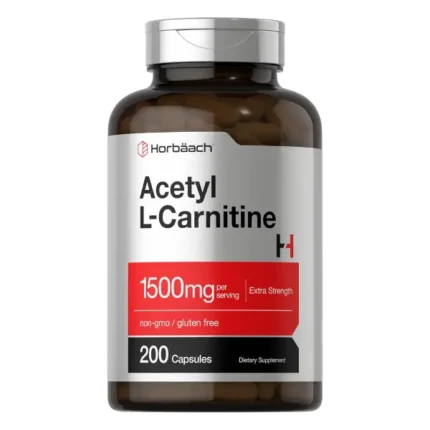 Acetyl L-Carnitine 1500mg 200 Capsules Extra Strength by Horbaach استيل ال كارنتين هورباخ 1500مجم 200كبسوله