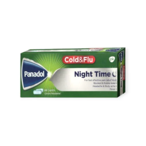 Panadol Cold And Flu 24Tablets أقراص بنادول كولد أند فلو لعلاج أعراض البرد والإنفلوانزا