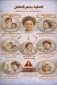 العناية بشعر الطفل