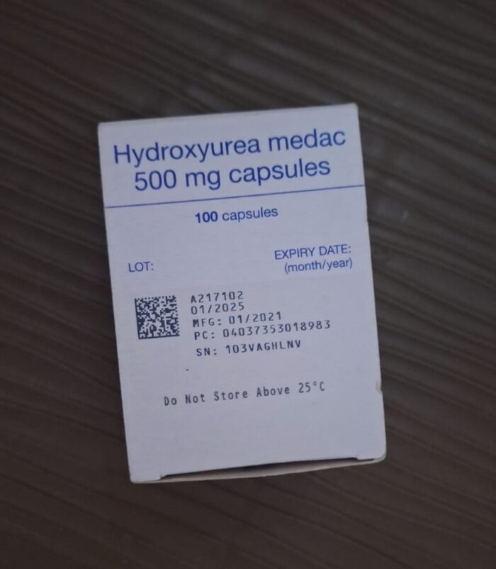 Hydroxyurea medac 500 mg 100 capsules هيدروكسيوريا لعلاج سرطان ابيضاض الدم النقوي المزمن